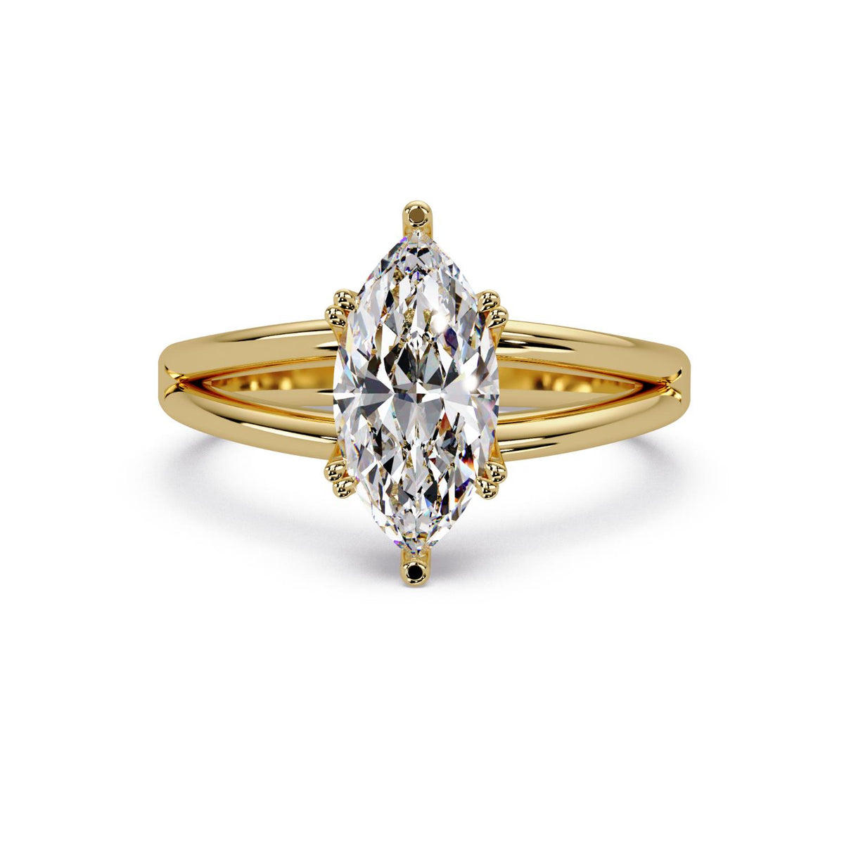 1.50 Ct Marquise Lab-Grown Diamond Solitaire Ring - 925 Sterling Silver