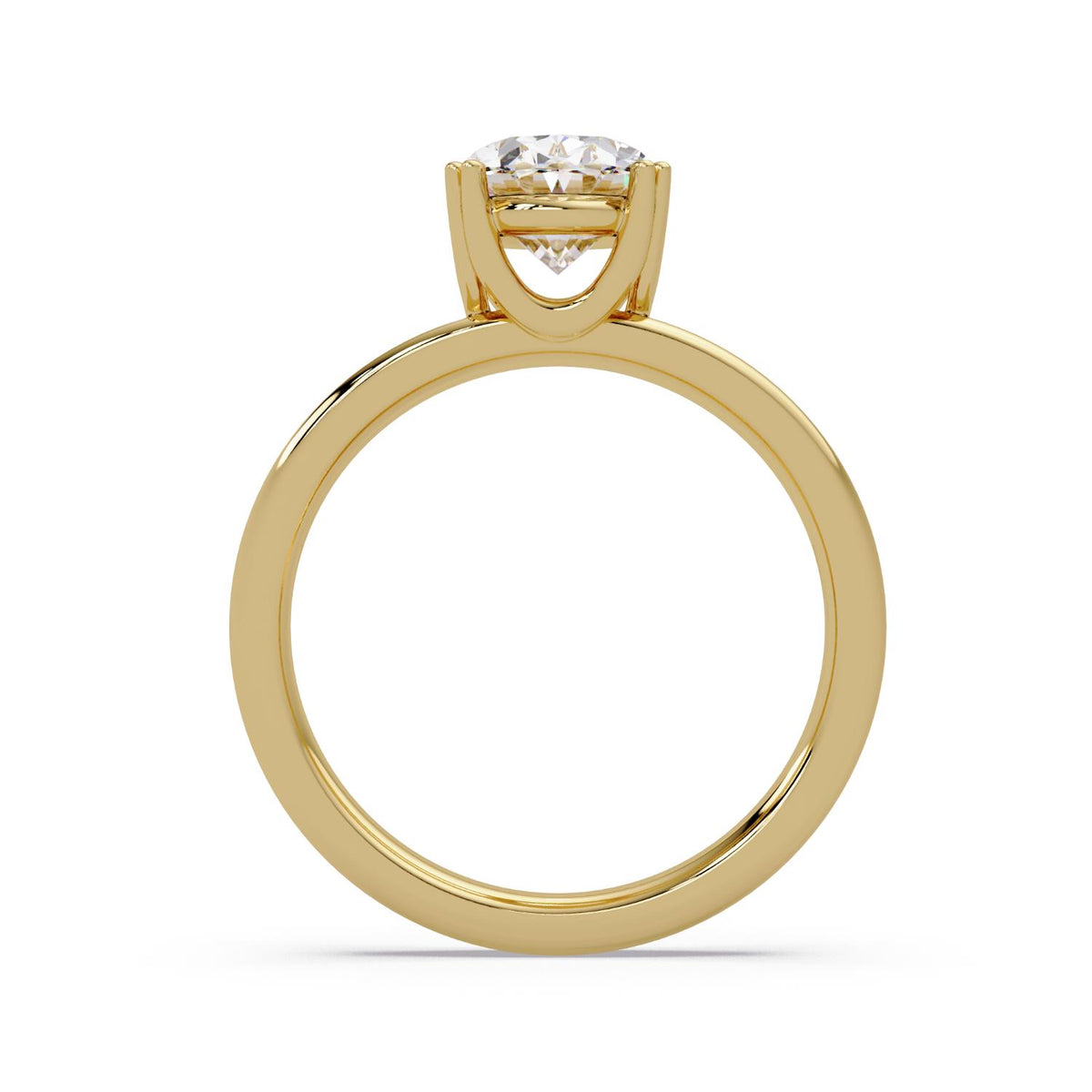 2.00 Ct Oval Lab-Grown Diamond Solitaire Ring - 925 Sterling Silver