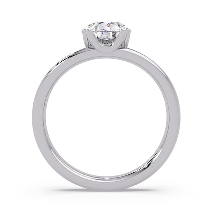 Lab-Grown Diamond 1.85 Ct Pear Shape Solitaire Ring - 925 Sterling Silver