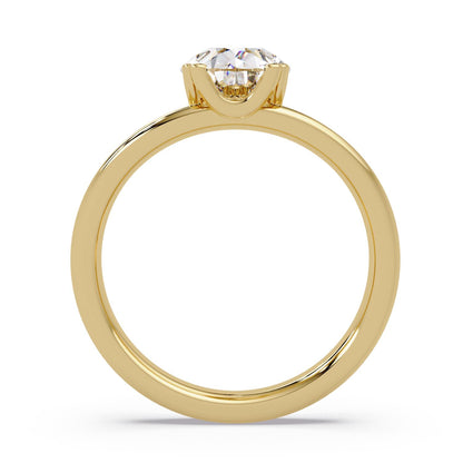 Lab-Grown Diamond 1.85 Ct Pear Shape Solitaire Ring - 925 Sterling Silver