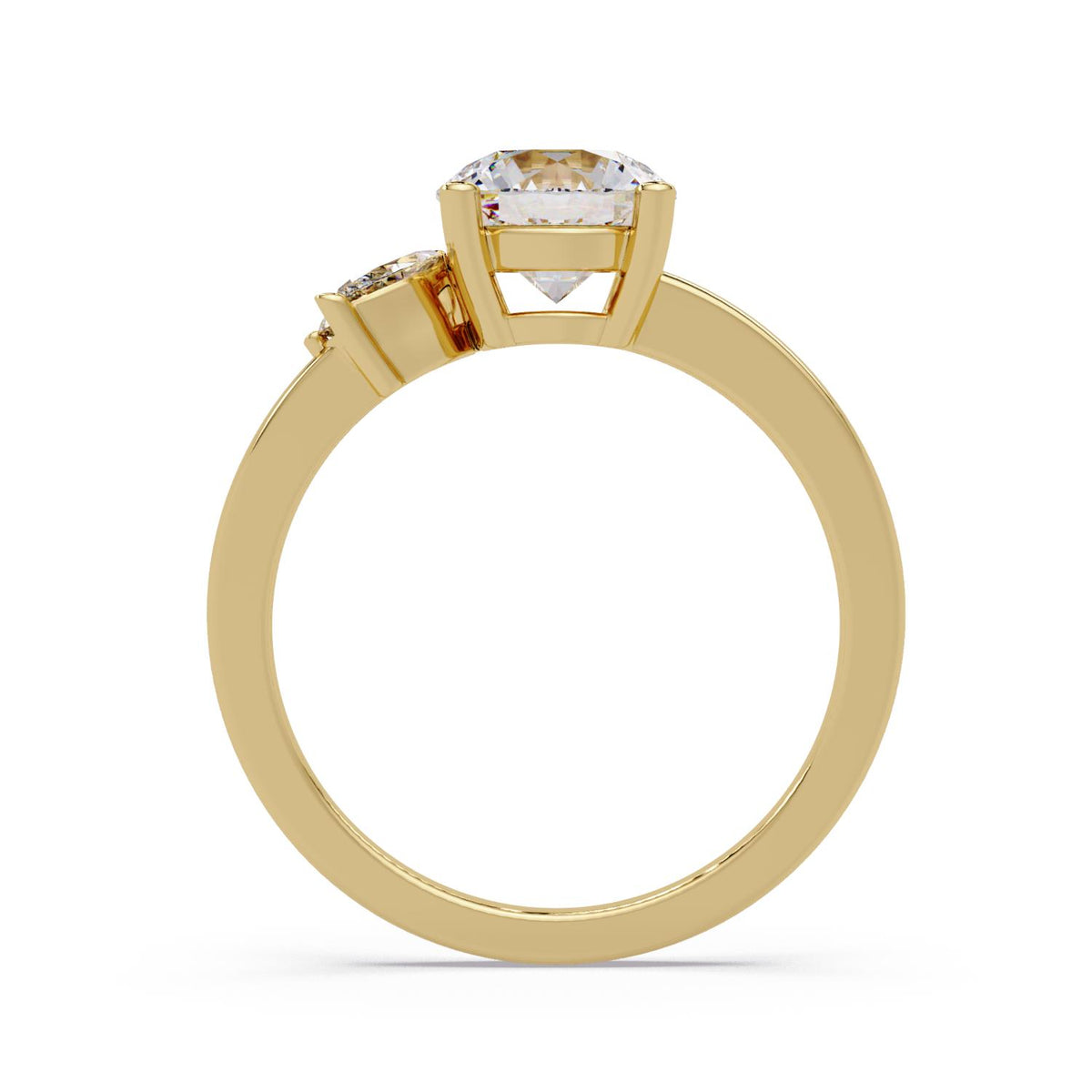 1.85 Ct Round & Marquise Lab-Grown Diamond Floral Ring - 925 Sterling Silver