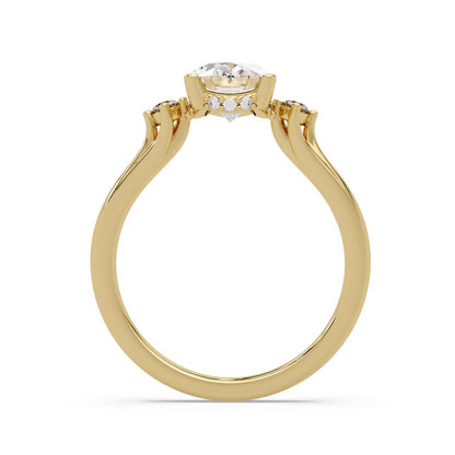 1.85 Ct Oval Lab-Grown Diamond Three-Stone Ring - 925 Sterling Silver