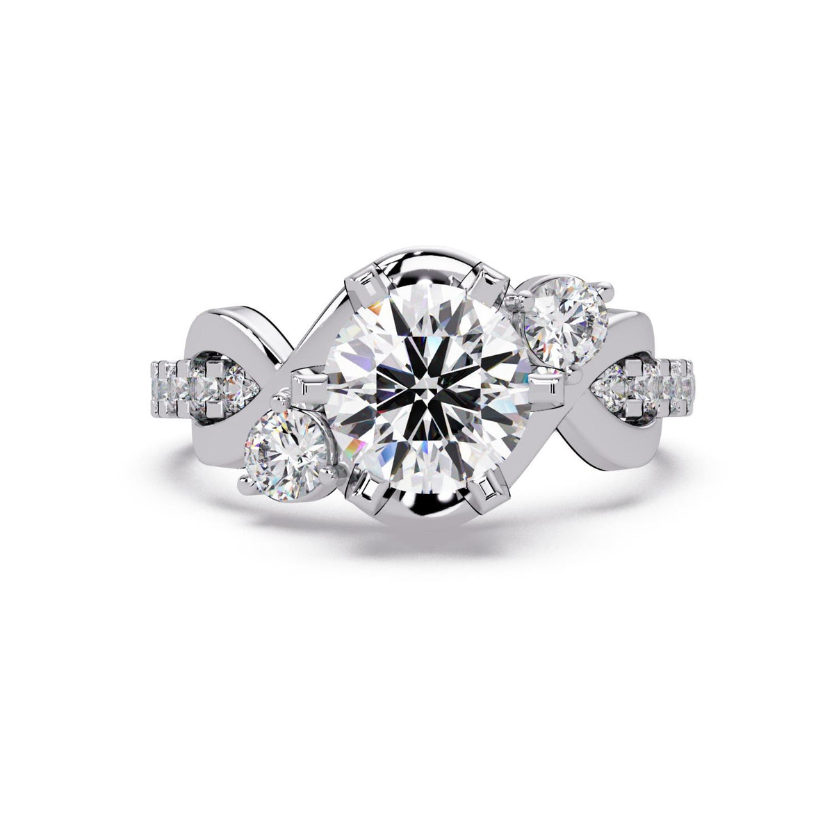 2.25 Ct Round Lab-Grown Diamond Solitaire Ring - 925 Sterling Silver