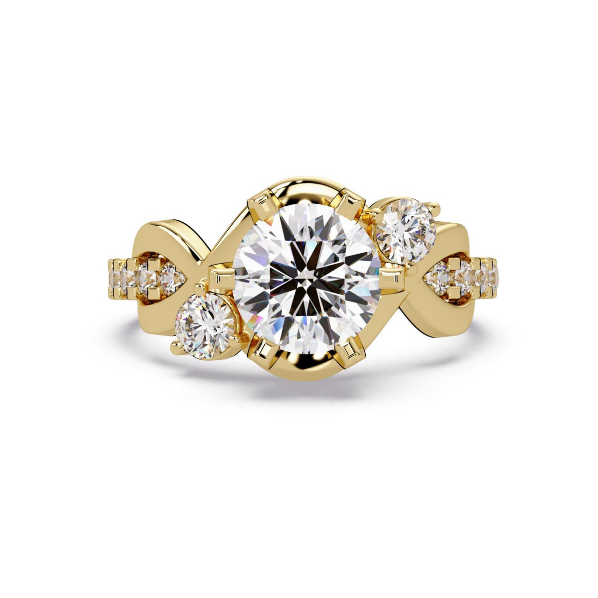 2.25 Ct Round Lab-Grown Diamond Solitaire Ring - 925 Sterling Silver