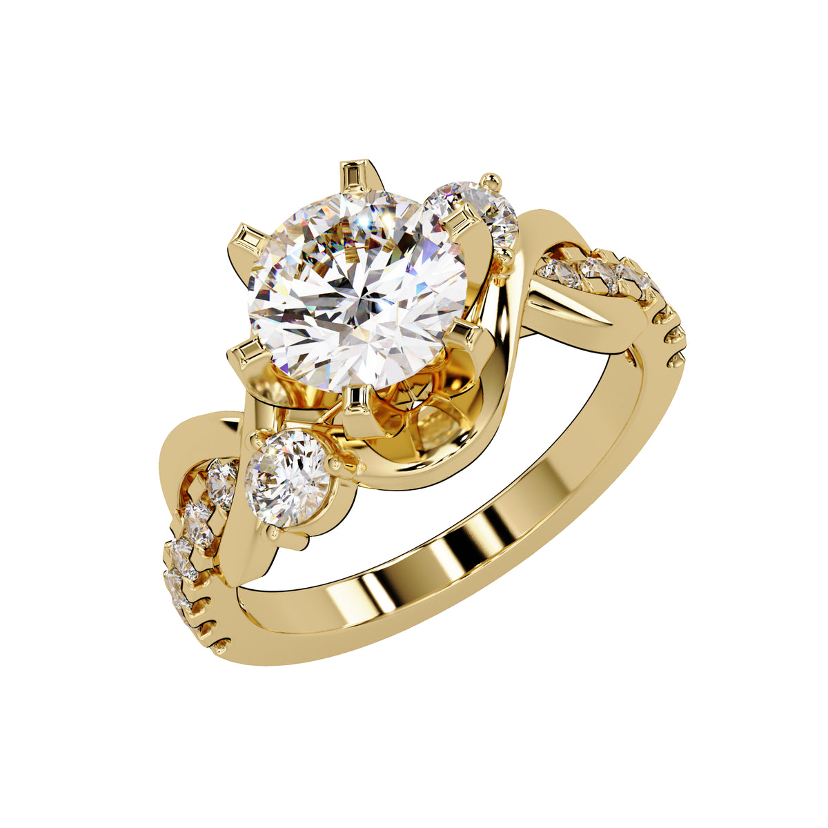 2.25 Ct Round Lab-Grown Diamond Solitaire Ring - 925 Sterling Silver