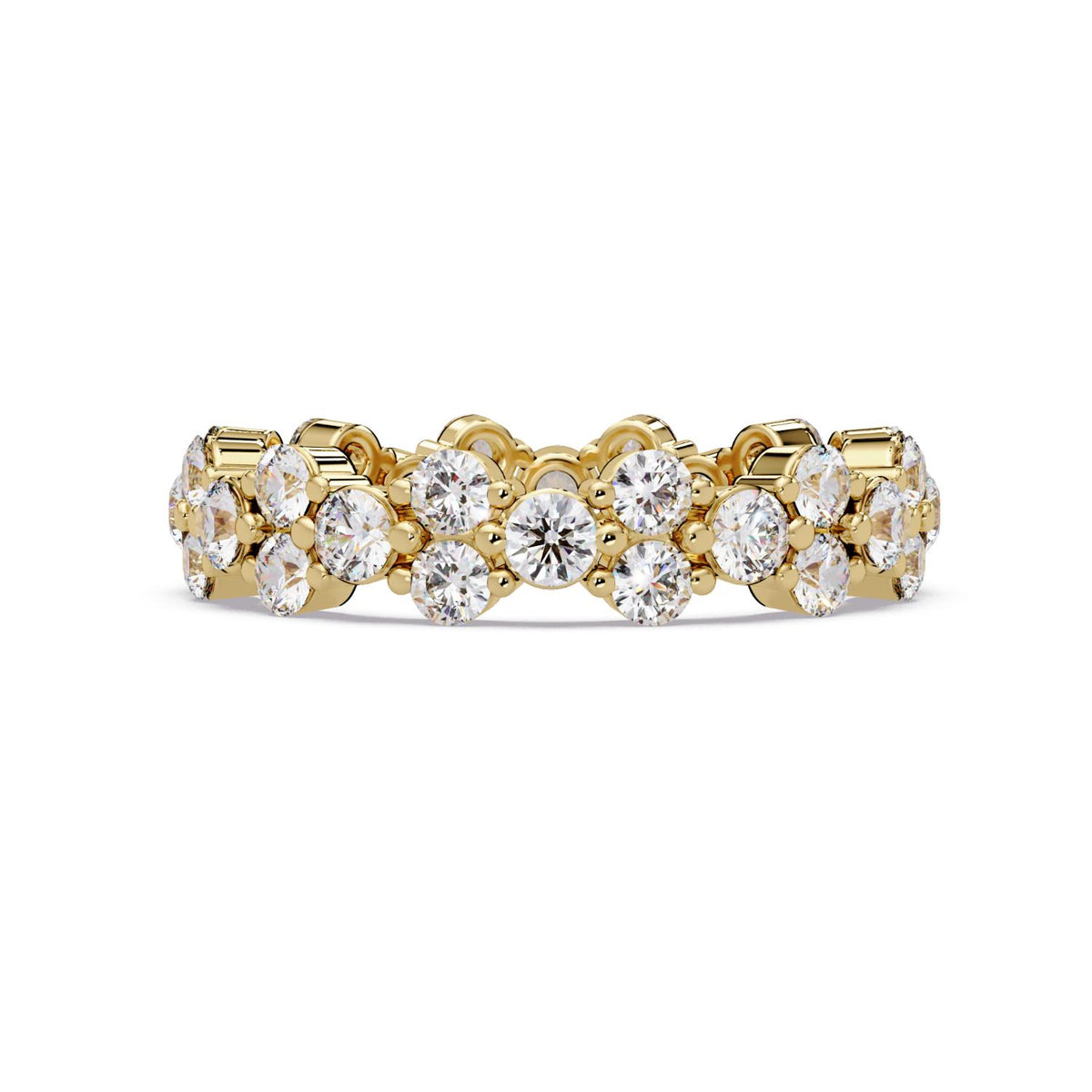 1.75 Ct Round Lab-Grown Diamond Eternity Band Ring- 925 Sterling Silver