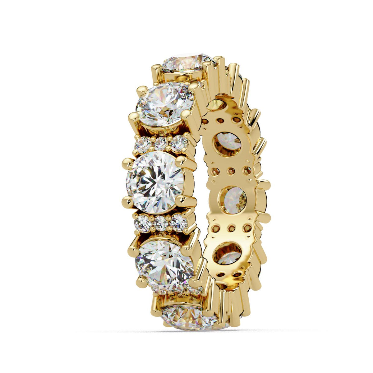 5.35 Ct Lab-Grown Diamond Multi-Stone Band Ring - 925 Sterling Silver