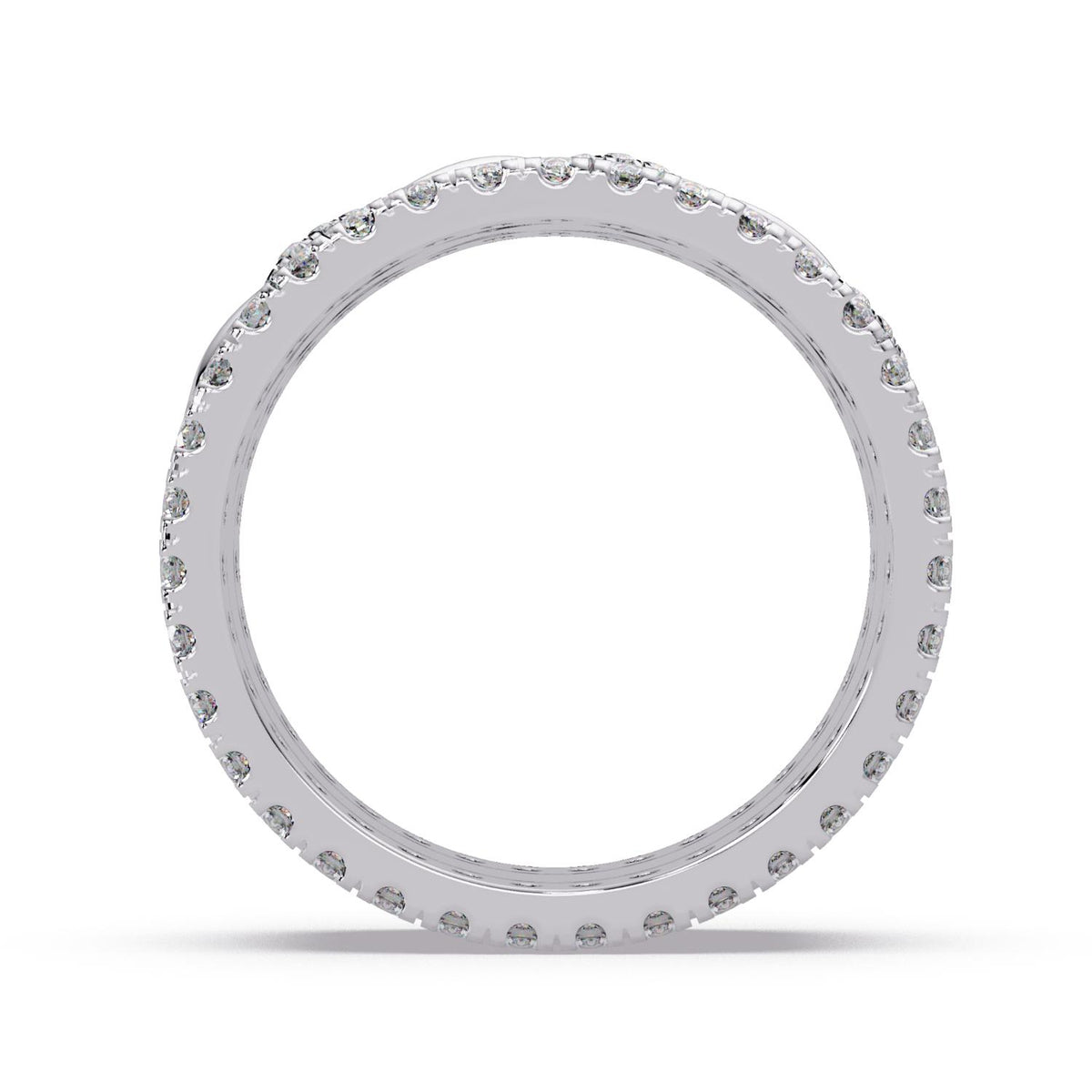 1.20 Ct Round Lab-Grown Diamond Multi-Row Band Ring - 925 Sterling Silver