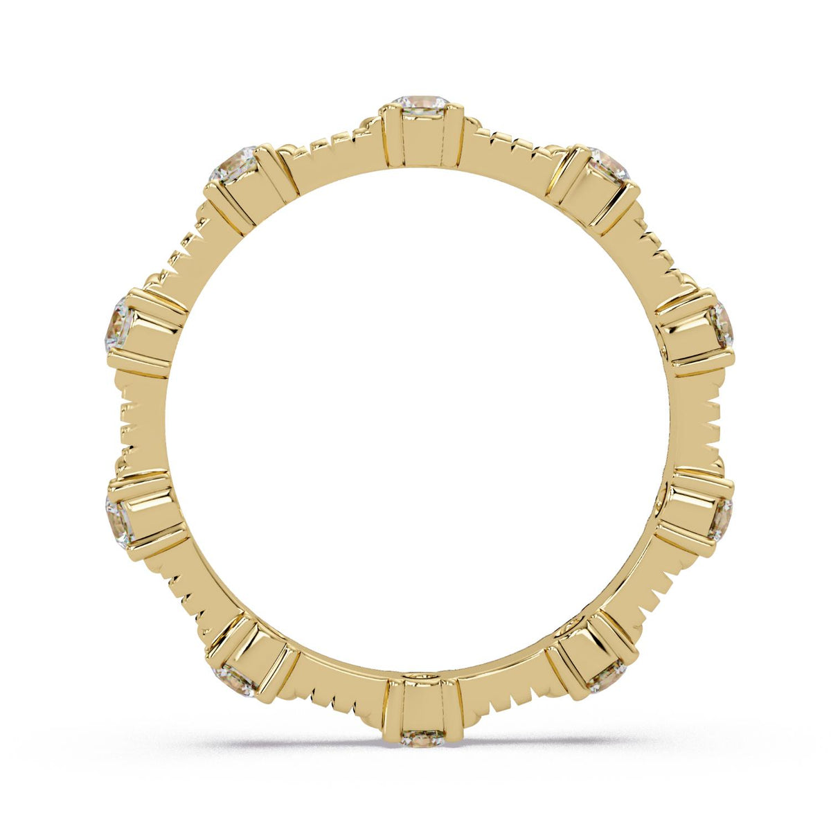 0.60 Ct Round Lab-Grown Diamond Eternity Band Ring - 925 Sterling Silver