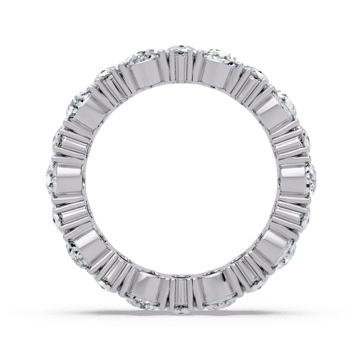 5.00 Ct Pear-Shaped Lab-Grown Diamond Eternity Ring - 925 Sterling Silver