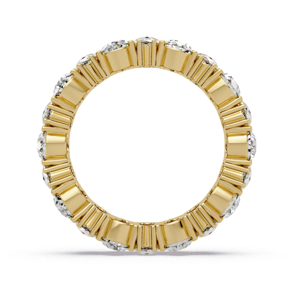 5.00 Ct Pear-Shaped Lab-Grown Diamond Eternity Ring - 925 Sterling Silver