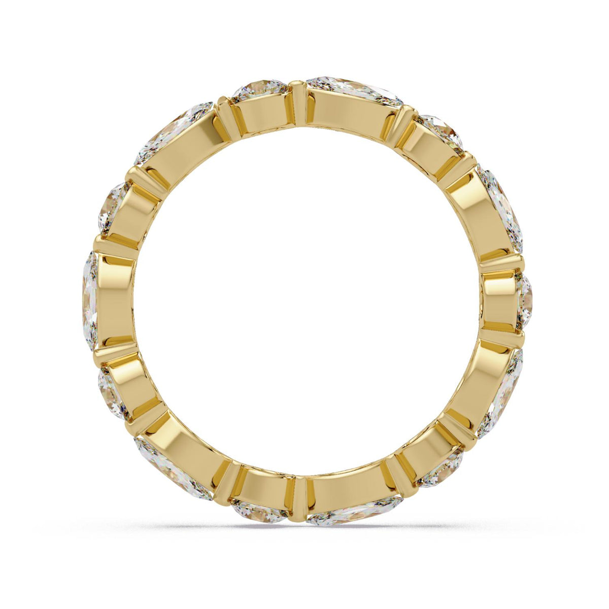 1.65 Ct Marquise & Round Lab-Grown Diamond Eternity Ring - 925 Sterling Silver