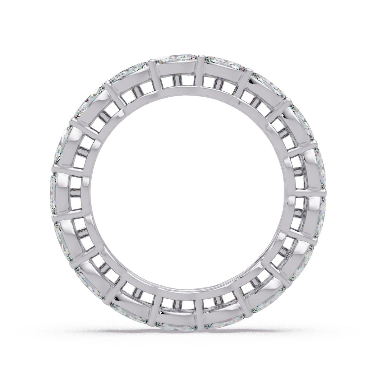 1.80 Ct Marquise Lab-Grown Diamond Double-Row Eternity Ring - 925 Sterling Silver