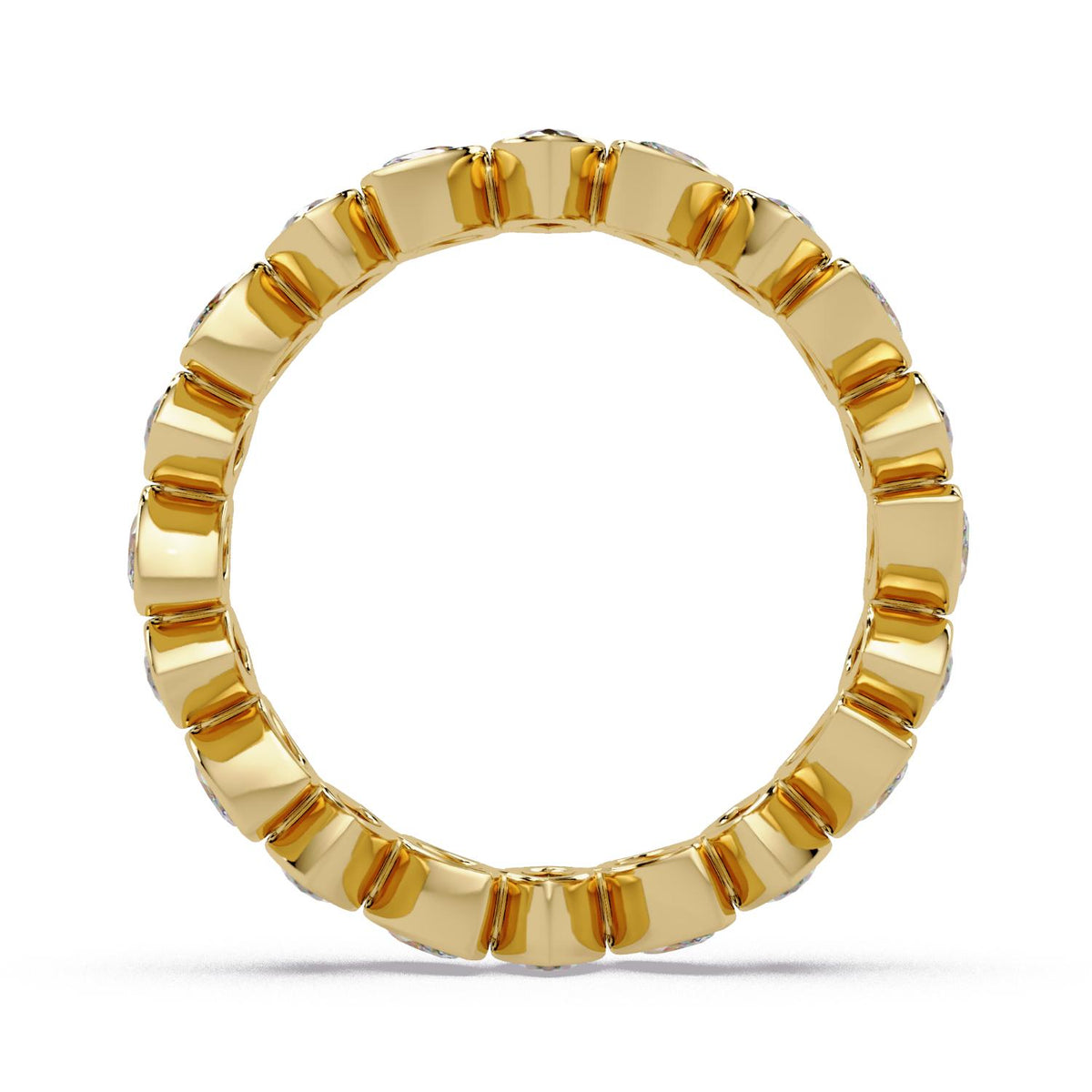 2.00 Ct Marquise Lab-Grown Diamond Bezel Eternity Ring - 925 Sterling Silver