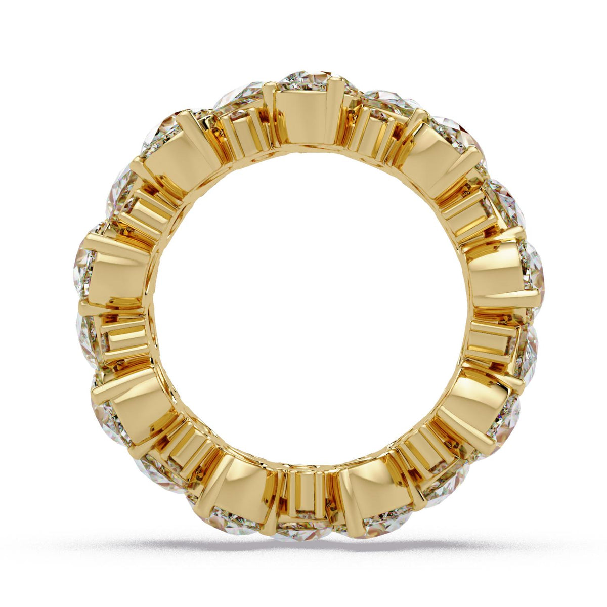 7.00 Ct Pear & Round Lab-Grown Diamond Eternity Ring - 925 Sterling Silver