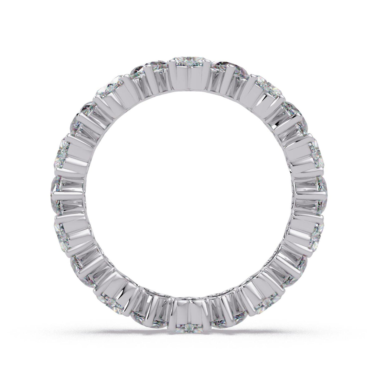 3.10 Ct Heart Lab-Grown Diamond Eternity Ring - 925 Sterling Silver