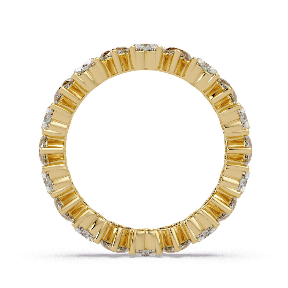 3.10 Ct Heart Lab-Grown Diamond Eternity Ring - 925 Sterling Silver