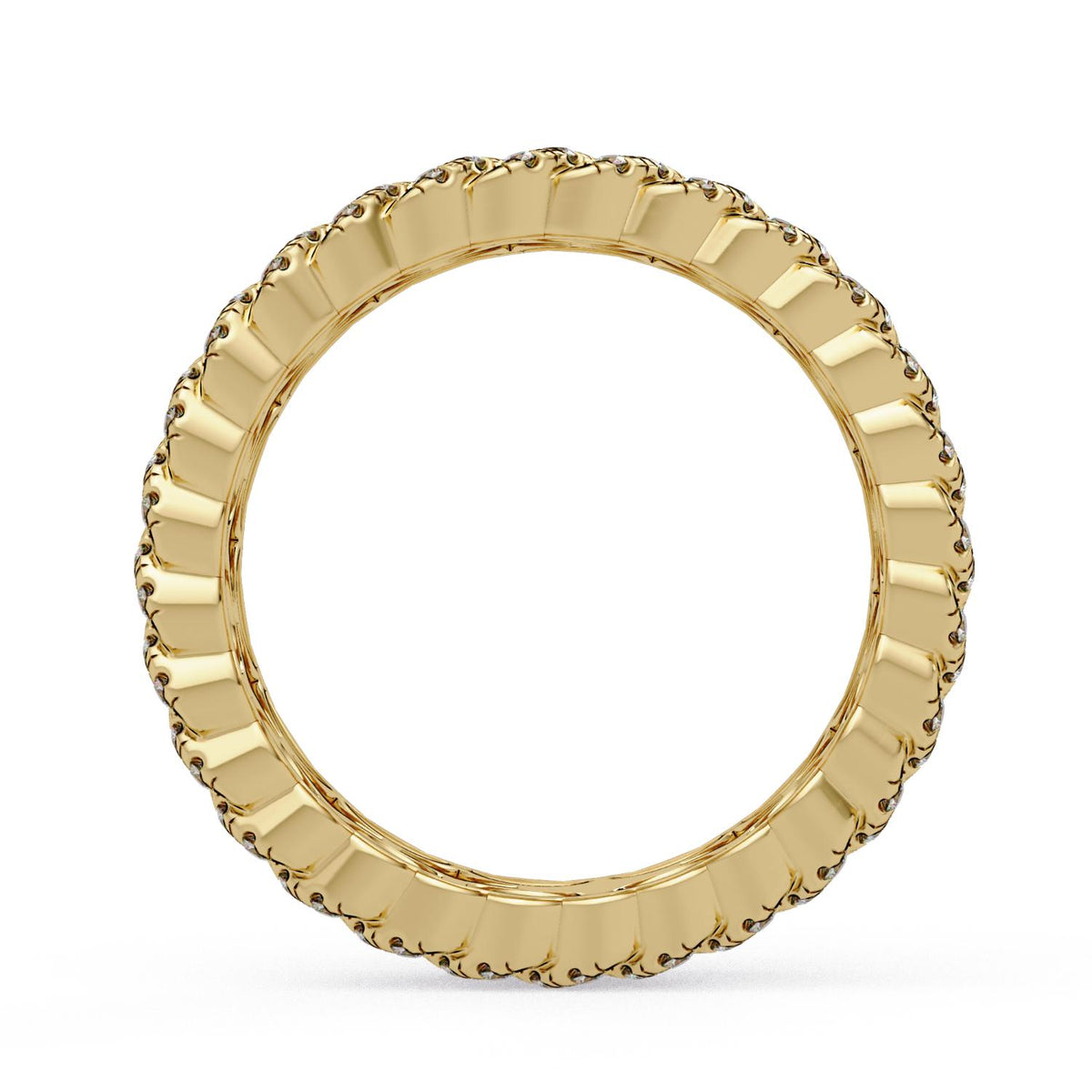 0.85 Ct Round Lab-Grown Diamond Multi-Row Eternity Band Ring - 925 Sterling Silver
