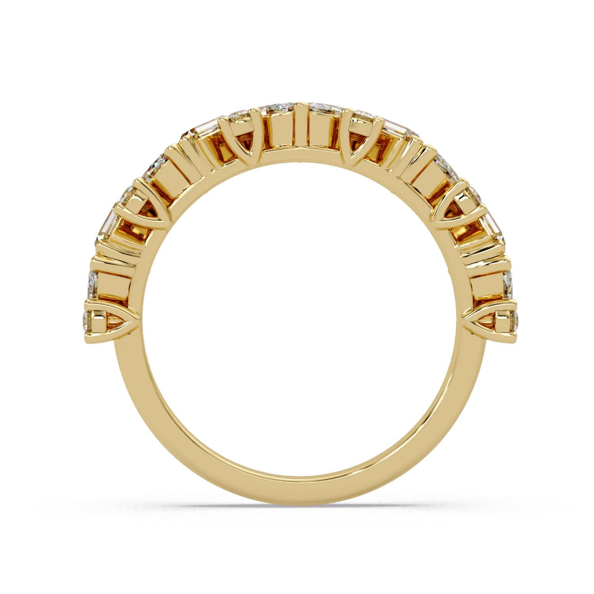 0.70 Ct Marquise, Baguette & Round Lab-Grown Diamond Band Ring - 925 Sterling Silver