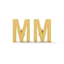 Load image into Gallery viewer, Initial &quot;M&quot; Monogram Stud Earring – Sterling Silver
