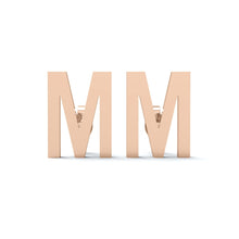 Load image into Gallery viewer, Initial &quot;M&quot; Monogram Stud Earring – Sterling Silver
