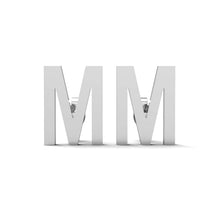 Load image into Gallery viewer, Initial &quot;M&quot; Monogram Stud Earring – Sterling Silver
