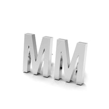Load image into Gallery viewer, Initial &quot;M&quot; Monogram Stud Earring – Sterling Silver
