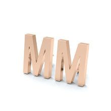 Load image into Gallery viewer, Initial &quot;M&quot; Monogram Stud Earring – Sterling Silver
