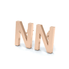 Load image into Gallery viewer, Initial &quot;N&quot; Monogram Stud Earring – Sterling Silver
