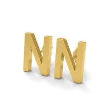 Load image into Gallery viewer, Initial &quot;N&quot; Monogram Stud Earring – Sterling Silver
