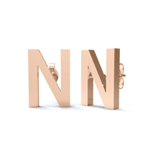 Load image into Gallery viewer, Initial &quot;N&quot; Monogram Stud Earring – Sterling Silver

