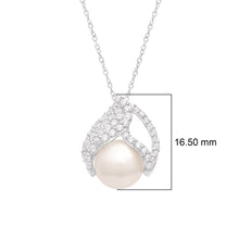 Load image into Gallery viewer, Pearl Leaf Necklace – Sterling Silver
