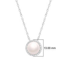 Load image into Gallery viewer, Pearl Halo Necklace – Sterling Silver

