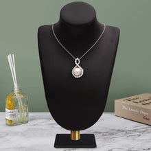 Load image into Gallery viewer, Pearl Infinity Twist Necklace – Sterling Silver
