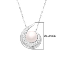 Load image into Gallery viewer, Pearl Galaxy Swirl Necklace – Sterling Silver
