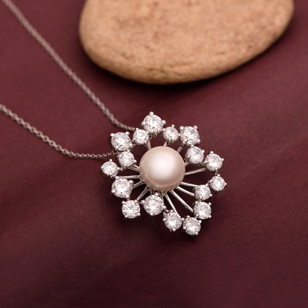 Pearl Starburst Necklace – Sterling Silver