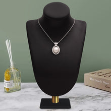 Load image into Gallery viewer, Pearl Floral Halo Necklace – Sterling Silver
