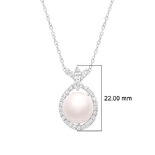 Load image into Gallery viewer, Pearl Floral Halo Necklace – Sterling Silver
