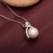 Load image into Gallery viewer, Pearl Classic Ribbon Necklace – Sterling Silver

