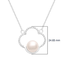 Load image into Gallery viewer, Pearl Clover Necklace – Sterling Silver
