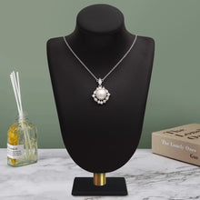 Load image into Gallery viewer, Pearl Halo Necklace – Sterling Silver

