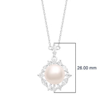 Load image into Gallery viewer, Pearl Halo Necklace – Sterling Silver
