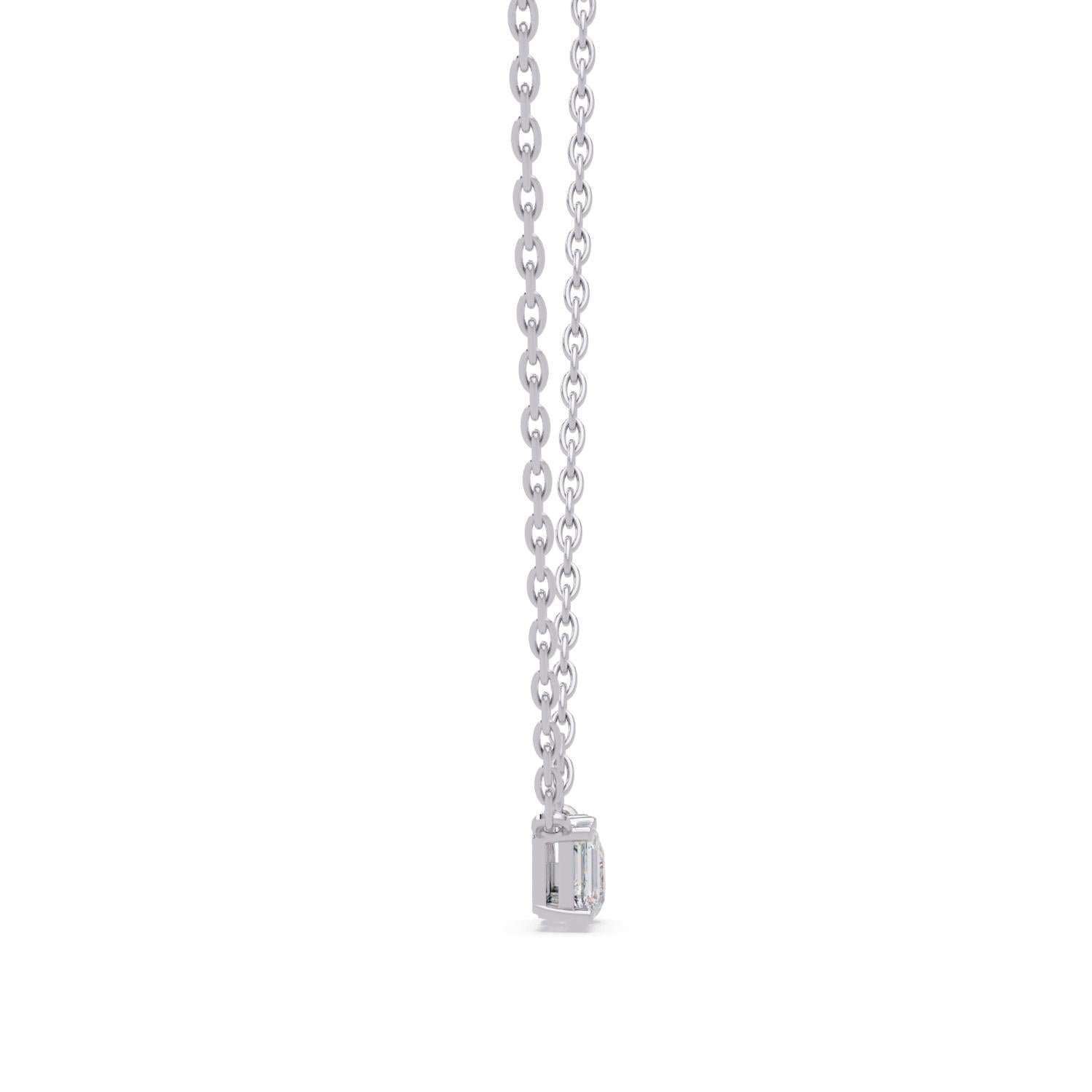 3.80 Ct Lab Grown Diamond Two Stone Necklace- Sterling Silver