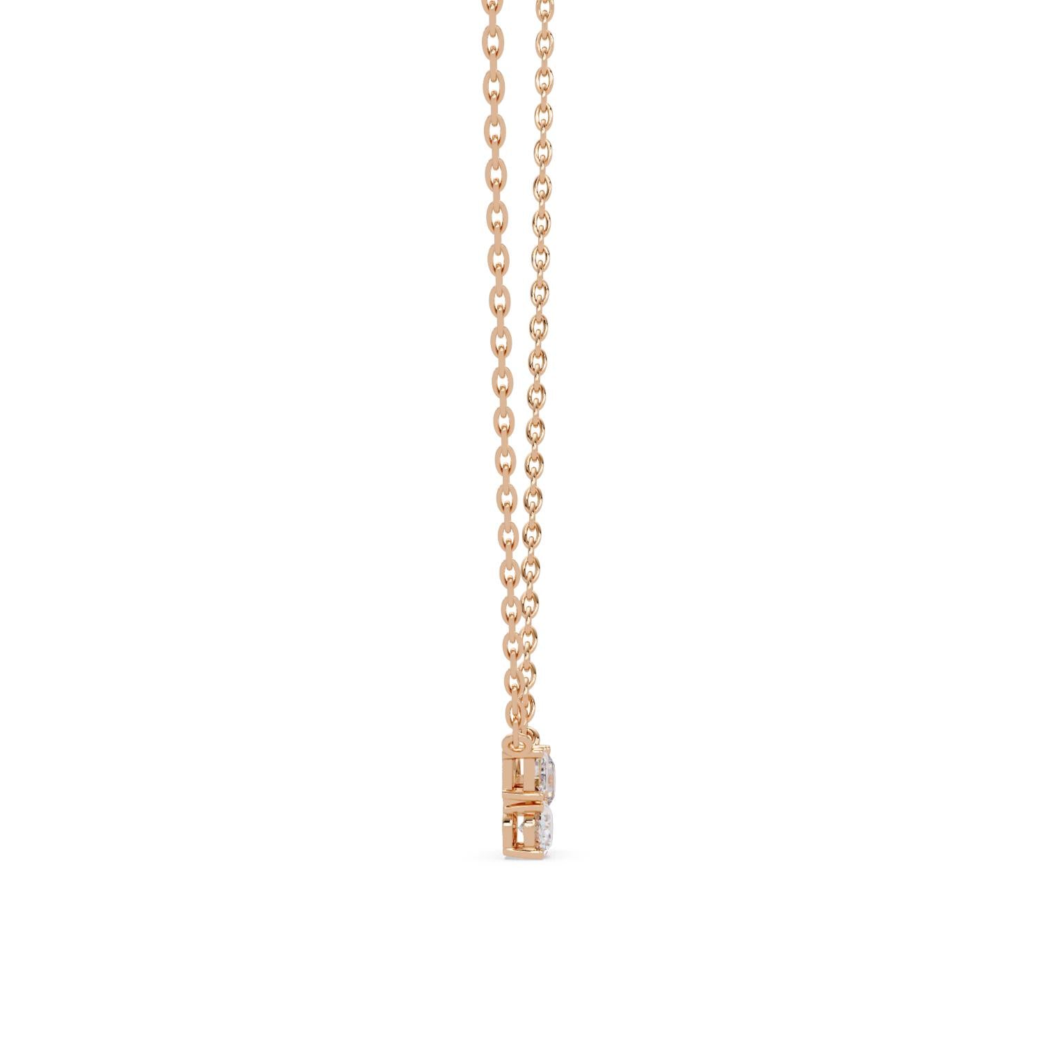 1.48 Ct Lab Grown Diamond Minimal Cluster Necklace- Sterling Silver