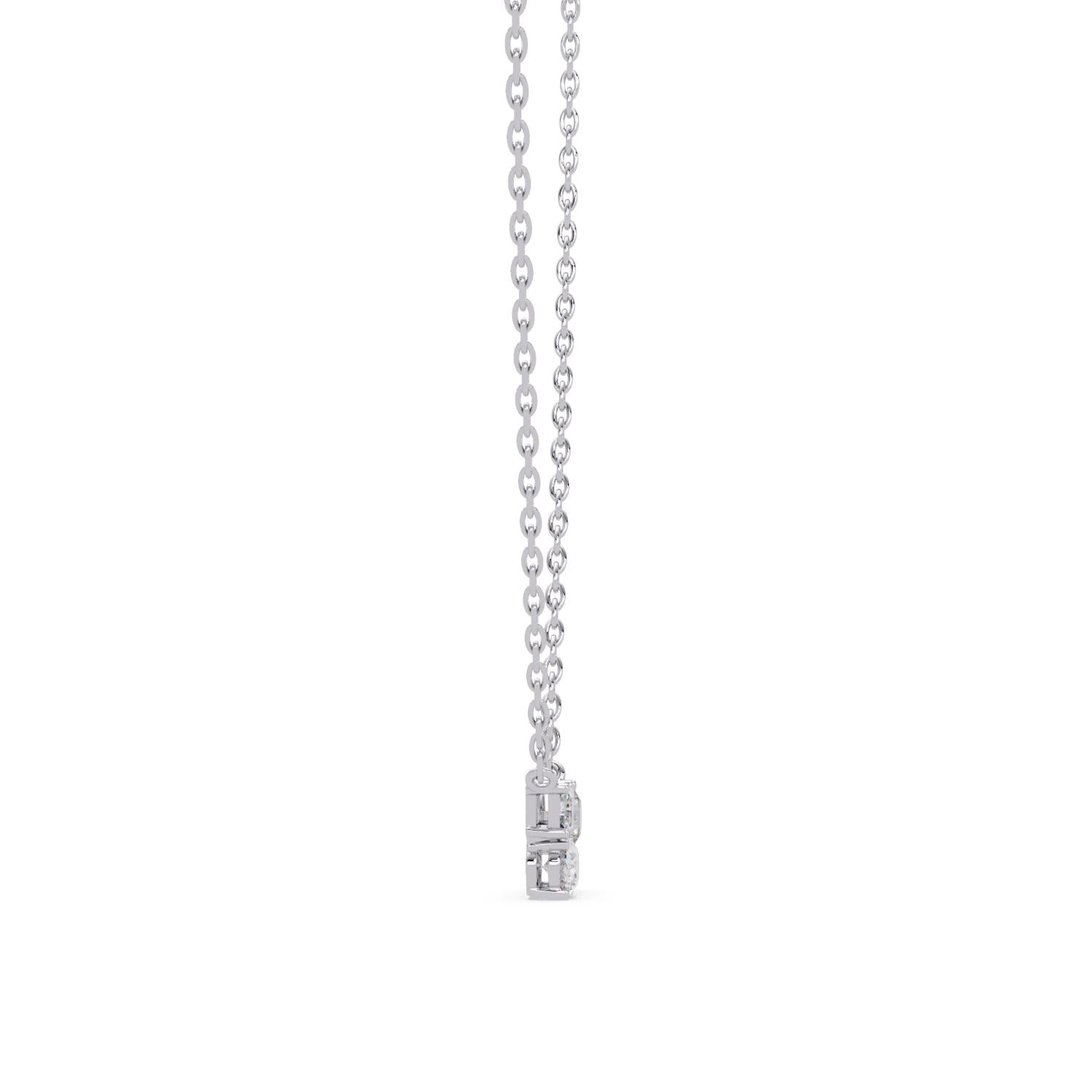 1.48 Ct Lab Grown Diamond Minimal Cluster Necklace- Sterling Silver