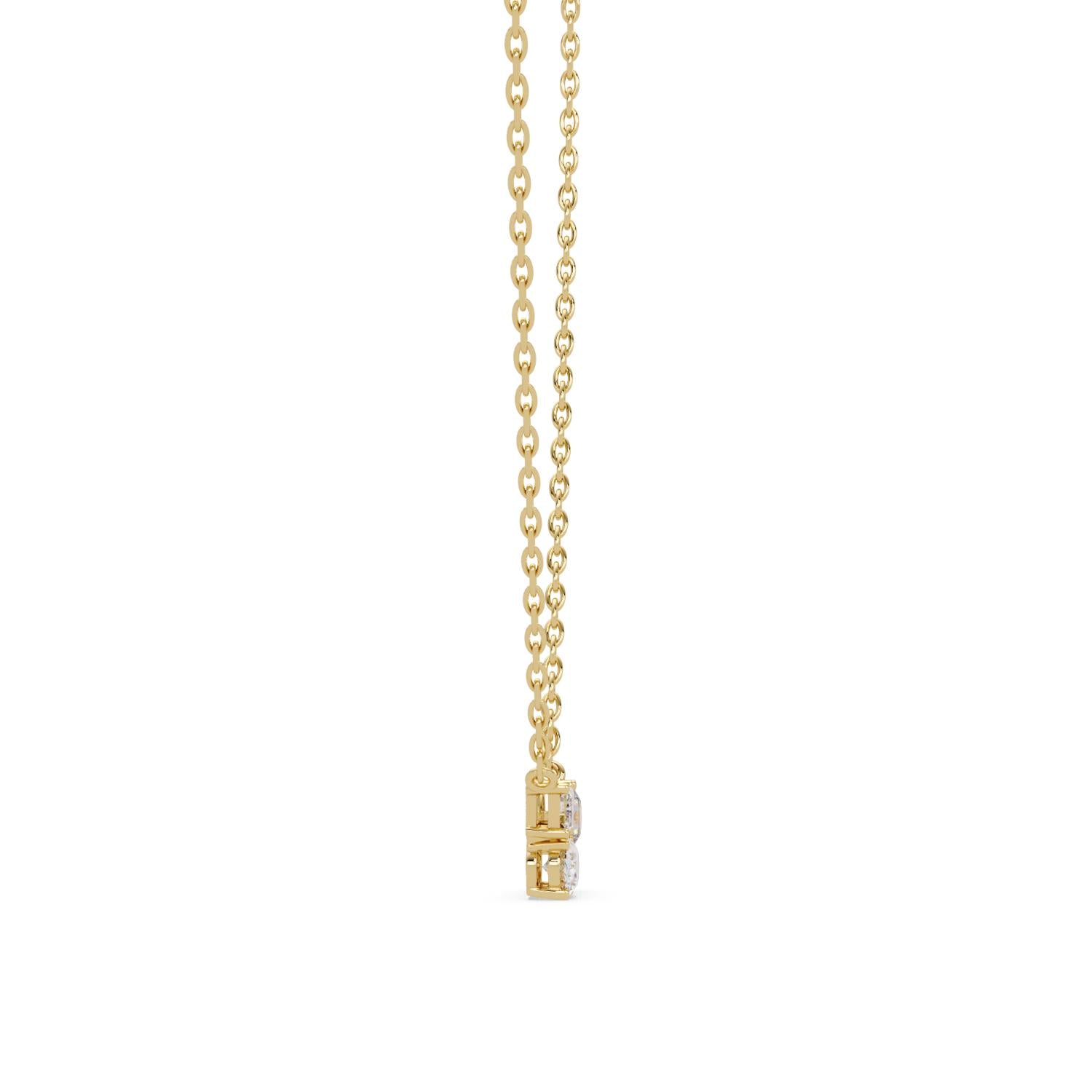 1.48 Ct Lab Grown Diamond Minimal Cluster Necklace- Sterling Silver