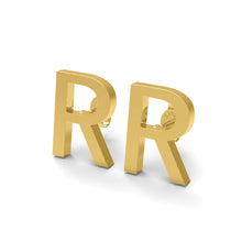 Load image into Gallery viewer, Initial &quot;R&quot; Monogram Stud Earring – Sterling Silver
