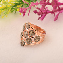 Load image into Gallery viewer, Champagne Diamond Modern Multi-Disc Cluster Ring - Sterling Silver
