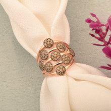 Load image into Gallery viewer, Champagne Diamond Modern Multi-Disc Cluster Ring - Sterling Silver
