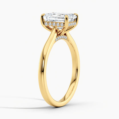 Emerald Cut 2.80 Ct Lab Grown Diamond Solitaire Ring - Sterling Silver